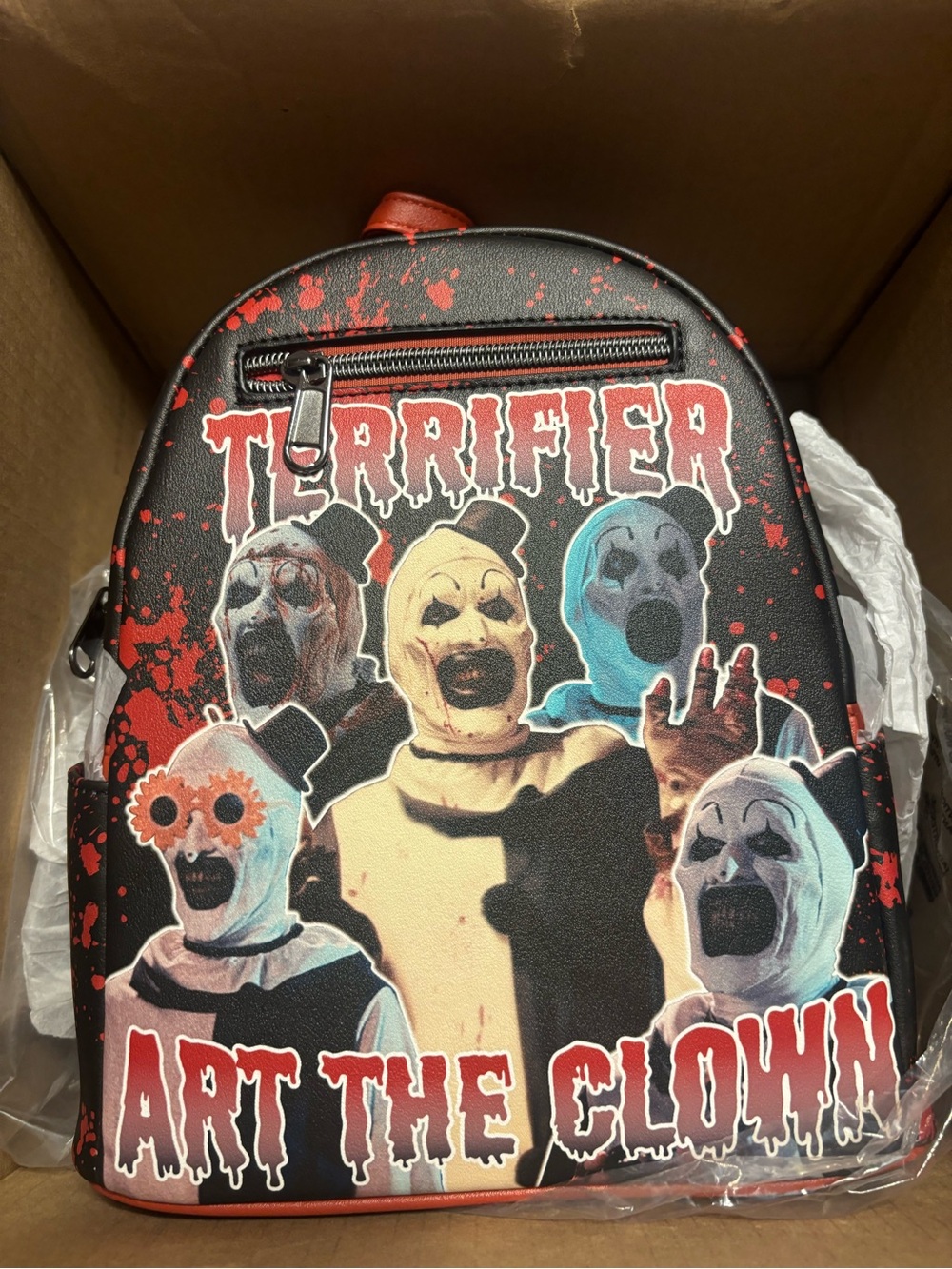 Loungefly Black & Red 'Terrifier' Art The Clown Mini Backpack